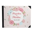 thumbnail image 1 of Darling Souvenir Pink Floral Wreath Printed Hardbound Cover Guestbook For Wedding Guest Sign In Book Registry-9 x 12 Inches, 1 of 5