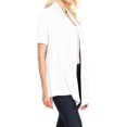 thumbnail image 2 of Women's Basic Short Sleeve Open Front Casual Comfy Office Work Wear Solid Cardigan, 2 of 4