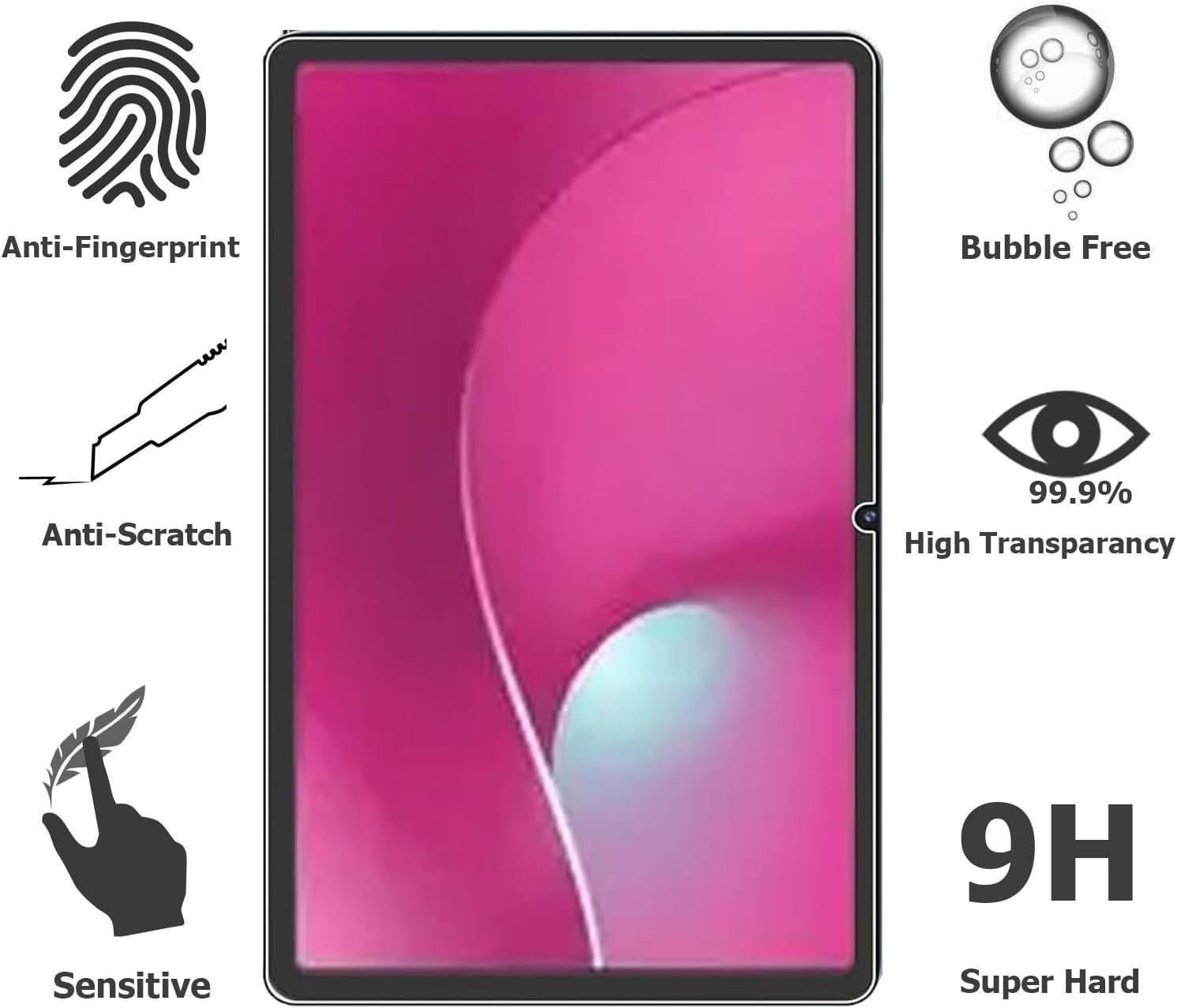 Confezione da 2 pellicole proteggi schermo per T-Mobile REVVL Tab 2 5G