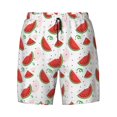 thumbnail image 4 of Lsque Mens Swim Trunks Hand Drawn Watermelon Pattern - Bathing Suit Compression Liner - Beach Swim Shorts Swimwear - (S-3XL) - Stretch Quick Dry -Medium, 4 of 9