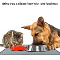 thumbnail image 7 of WOVTE Silicone Dog Pet Cat Food Mat Waterproof, Dog Pet Bowl Mat for Food and Water, Dog Feeding Mat Placemat, Slip-Resistant with Raised Edges, Dishwasher Safe, 18.5 x 11.5inches Grey, 7 of 7
