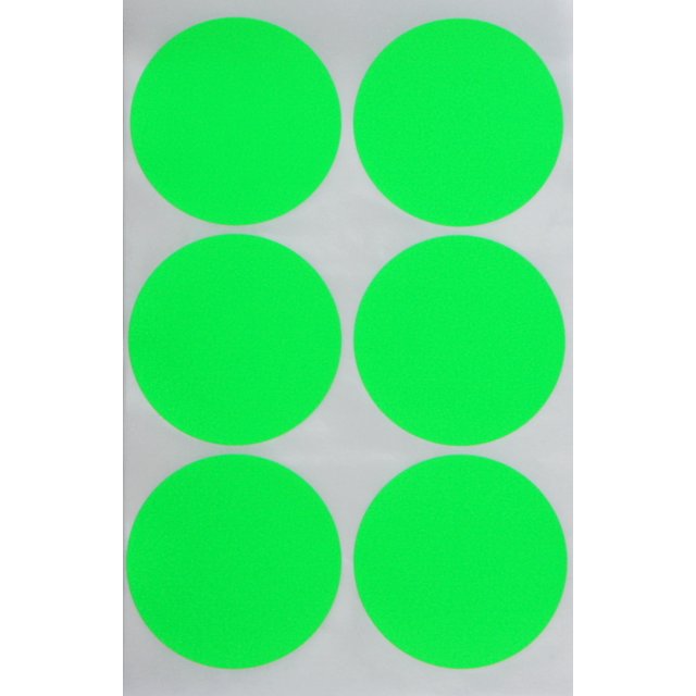 Royal Green - Neon Green Sticker 50mm dot Labels - Round Stickers 2" inch - Permanent Adhesive - Two inch Label Round dot - 540 Pack