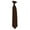 Brown, variant on Solid Black Boy's 14" Clip On Tie Age 7 to 10 Years Old
