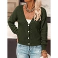 thumbnail image 6 of BTFBM V Neck Cardigan Sweaters for Women 2026 | Long Sleeve Knit Sweater, Button Down Shrug Tops, Open Front, Lightweight Cardigans, Business Casual Outfits,Fall Winter Clothing, 6 of 8