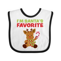Inktastic I'm Santa's Favorite Reindeer Boys or Girls Baby Bib