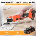 thumbnail image 7 of Parrior 20V Cordless Oscillating Multi-Tool, 3.2° Oscillating Angle, 6 Variable Speed, with 2Ah Battery and Charger for Cutting, Sanding Grinding, 7 of 7