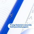 thumbnail image 5 of BAZIC 2 Pockets Poly Folder, 3 Prong Fastener Clip, Blue Color, 100-Count, 5 of 7