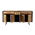thumbnail image 2 of NovaSolo Nordic Boat Wood Buffet with 5 Doors, 3 Drawers, 6 Interior Storage Compartments - Natural, 2 of 6