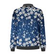 thumbnail image 3 of Jackets For Women Floral Printed Fashion Casual Zip Top Jacket Long Sleeve less Casual Jacket Loose Slim Fit Ladies Jackets Summer Jacket Daily Jackets Lightweight Bomber Jacket, 3 of 5