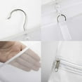 thumbnail image 3 of shiyou-Hanging Semi Round Storage Mesh Bag,Collapsible Laundry Hamper Basket with Durable Hanger (White), 3 of 4