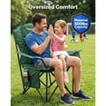 thumbnail image 5 of ABORON Oversized Camping Chair with Phone Holder, 600lbs Heavy Duty Folding Chair for Adults, Padded All in One Lawn Chair with Cup Holder & Side Pockets for Outdoor Sports, Green, 5 of 6