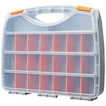 Hardware Storage Box With Handle And Clear Lid, 21 Removable Adjustable Compartments And 2 Fixed Sections, Ideal For Organizing Screws Nails Bolts And Small Parts