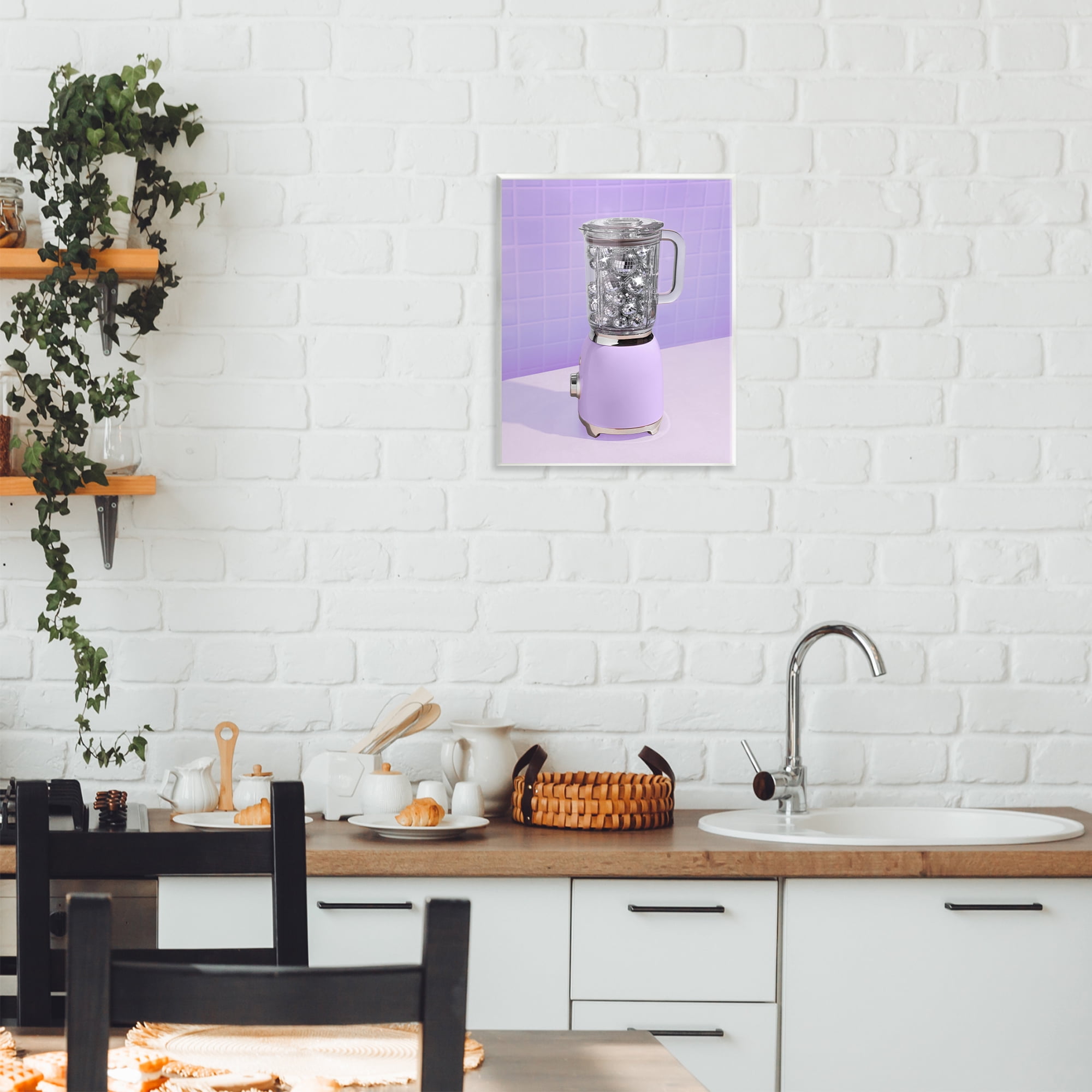 Stupell Industries Disco Drink Blender over Purple Wall Plaque Art, design by LISH Creative