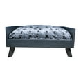 thumbnail image 3 of Iconic Pet Sassy Paws Raised Wooden Pet Bed with Removable Cushion for Dogs & Cats - Black - Medium, 3 of 5