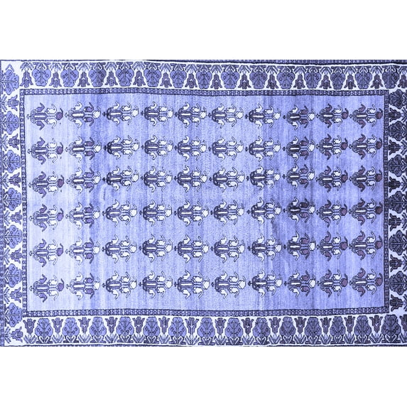 Ahgly Company Indoor Rectangle Persian Blue Traditional Area Rugs, 5' x 8'