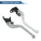 thumbnail image 5 of Palancas de freno y embrague cortas Unique Bargains para Suzuki GSXR600 1997-2003, ajustables en 6 posiciones, palanca de freno de motocicleta de aleación de aluminio tono titanio 1 par, 5 of 7