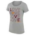 thumbnail image 2 of Women's G-III 4Her by Carl Banks Heather Gray Washington Commanders Love Graphic Fitted T-Shirt, 2 of 5