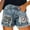 Blue, variant on Durtebeua Denim High Waist Shorts for Women Frayed Raw Hem Ripped Denim Jean Shorts With Pockets Blue XXL