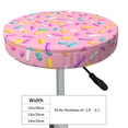 thumbnail image 2 of Goofa Pink Donut Printed Stool Covers Round, Waterproof Round Bar Stool Covers Anti-Slip Round Bar Stool Seat Cover with Elastic Bands Durable -12 inch, 2 of 7