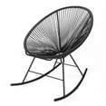 thumbnail image 3 of Home Craft Decor Acapulco Black Metal-frame Rocking Chair, 3 of 3