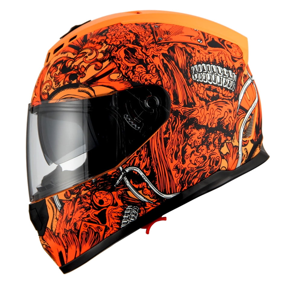 Full Face Motorcycle Helmet Dual Visor Street Bike Colorful Shield M XXL 