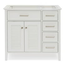Ariel D037s-L-Bc Kensington 36" Single Free Standing Vanity Cabinet Only - White