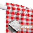 thumbnail image 4 of Swag Valance Curtains for Windows, Red White Plaid Light Filtering Kitchen Curtains with Rod Pocket, Modern Farmhouse Buffalo Check Gingham Window Treatment Valances for Living Room, 36x36 - 2 PCS, 4 of 9