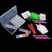 Abaima 59Pcs Diamond Art Painting Tool Kits,5D DIY Diamond Art Painting Accessories,Diamond Cross Stitch Kits with 28 Slots Diamond Embroidery Box,Diamond Dot Accessories