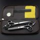 thumbnail image 2 of Juego de tijeras profesionales para cortar el cabello, tijeras de barbero de acero inoxidable de 15 cm con hojas de precisión y mango ergonómico., 2 of 5