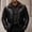 Black-A, variant on Men's Stand Collar Zip up Faux Leather Fleece Lined Jacket Winter Warm Motorcycle Jacket with Side Pockets