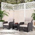 thumbnail image 1 of Costway Ensemble de Conversation de Patio 5 Pcs avec 2 Chaises 2 Ottomans & 1 Table Basse pour Jardin Beige, 1 of 10