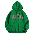 thumbnail image 5 of Yuannlog Women Hoodies Autumn Letters New York Print Hoodies Long Sleeve Hoodie With Pockets Loose Tunic Comfy Pullover Tunic Tops, 5 of 5