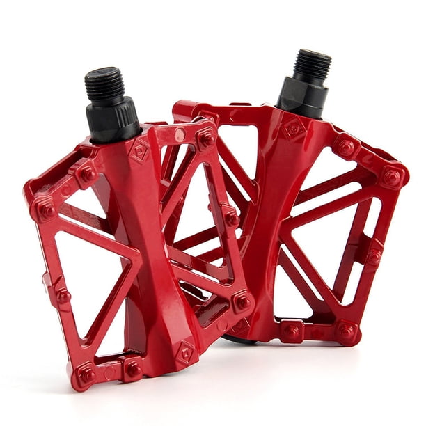 sweethay 1 par de pedales de bicicleta, Pedal de seguridad para bicicleta, cómodo reposapiés portátil para ciclismo, accesorios de repuesto Accesorios para motos Rojo sweethay VI015993-02