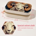 thumbnail image 5 of Aries Velvet Portable Jewelry Organizer Box with Removable Compartment - Gift and Jewelry Display, 5 of 7