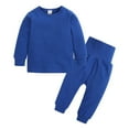 thumbnail image 3 of Toddler Kids Babys Girls Boys Spring Winter Solid Long Sleeve Pants Hoodie Sweatshirt Sleepwear Set Outfits Clothes Size 1-2 Years, 3 of 3