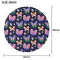 thumbnail image 2 of 60 Inch Round Lace Tablecloth Water Resistant Washable, Monarch Butterfly Aesthetic, 2 of 5