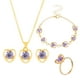 thumbnail image 1 of Fiudx Conjunto de Joyas de Amor, Elegante Collar y Pulsera de Cristal, Pendientes Impresionantes para Mujer, Ligeros y Cómodos de Llevar, Perfectos para Regalar En San Valentín, Una Opción Romántica., 1 of 5