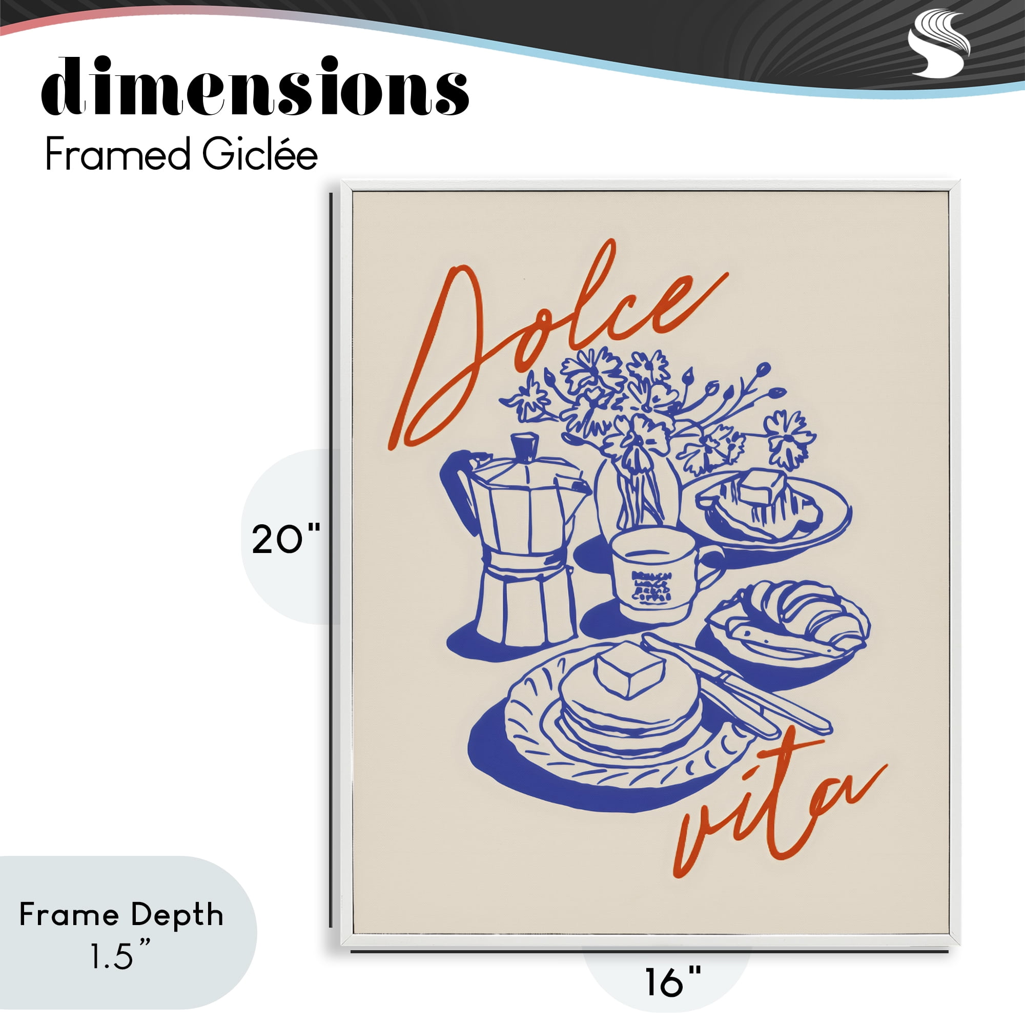 Stupell Industries Retro Breakfast Morning Spread White Framed Giclee Art, design by The Prints Vibe