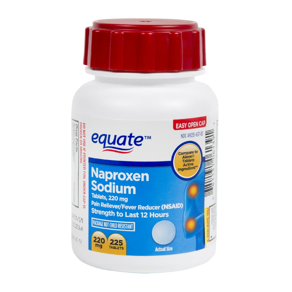 Equate Pain Relief Naproxen Sodium Tablets, 220 mg, 225 Ct Walmart