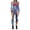 Orange, variant on Women's Halloween Cosplay Jumpsuit Digital Print Tight Long Sleeve for Party Fancy Dress Blue - S