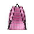 thumbnail image 2 of Yiaed Pink Gingham Print Backpack, Premium Laptop Backpack, Travel Backpack for Women, Lightweight Backpacks, Comfortable Back Pack-Medium, 2 of 7