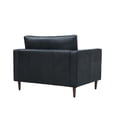 thumbnail image 3 of Crafters and Weavers Alamo Contemporary Italian Leather Arm Chair in Slate, 3 of 6