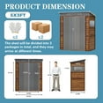 thumbnail image 4 of 5 ft. W x 3 ft. D Outdoor Iron & Solid Wood Lean-To Tool Storage Shed with Two Doors and Windows, 4 of 7