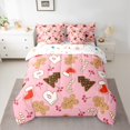 thumbnail image 2 of Castle Fairy Gingerbread Man 7 Pieces Bedding Comforter Set for Kids,Gingerbread Man Full Bedding Set Lightweight,Festival Xmas Fitted Sheet Flat Sheet,Ultra Soft Home Decor, 2 of 8