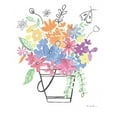 thumbnail image 2 of Zaman, Farida 26x32 White Modern Wood Framed Museum Art Print Titled - Floral Magic I Pastel, 2 of 4