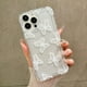 thumbnail image 2 of Funda transparente de mariposa blanca de dibujos animados para iPhone 16 15 14 13 12 Mini 11 Pro Max X XR XS 7 8 Plus SE2 funda suave con cojín de aire, 2 of 5