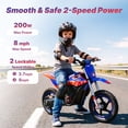 thumbnail image 4 of RFN E150 Electric Dirt Bike for Kids 200W, 12 in Off Road Dirt Bike, 13 Mile Range, Max Speed 8 mph, Kids Electric Bike,Suit Ages 3–6, 4 of 10