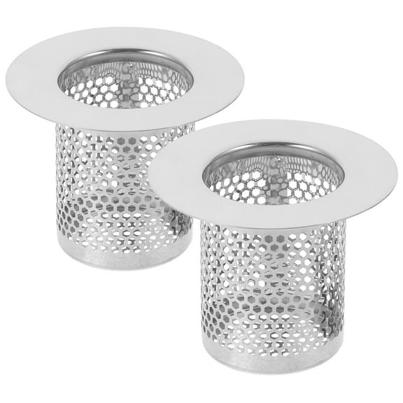 2pcs Bathroom Floor Drain Shower Hair Catcher Strainer Stainless Steel Replacement Strainer
