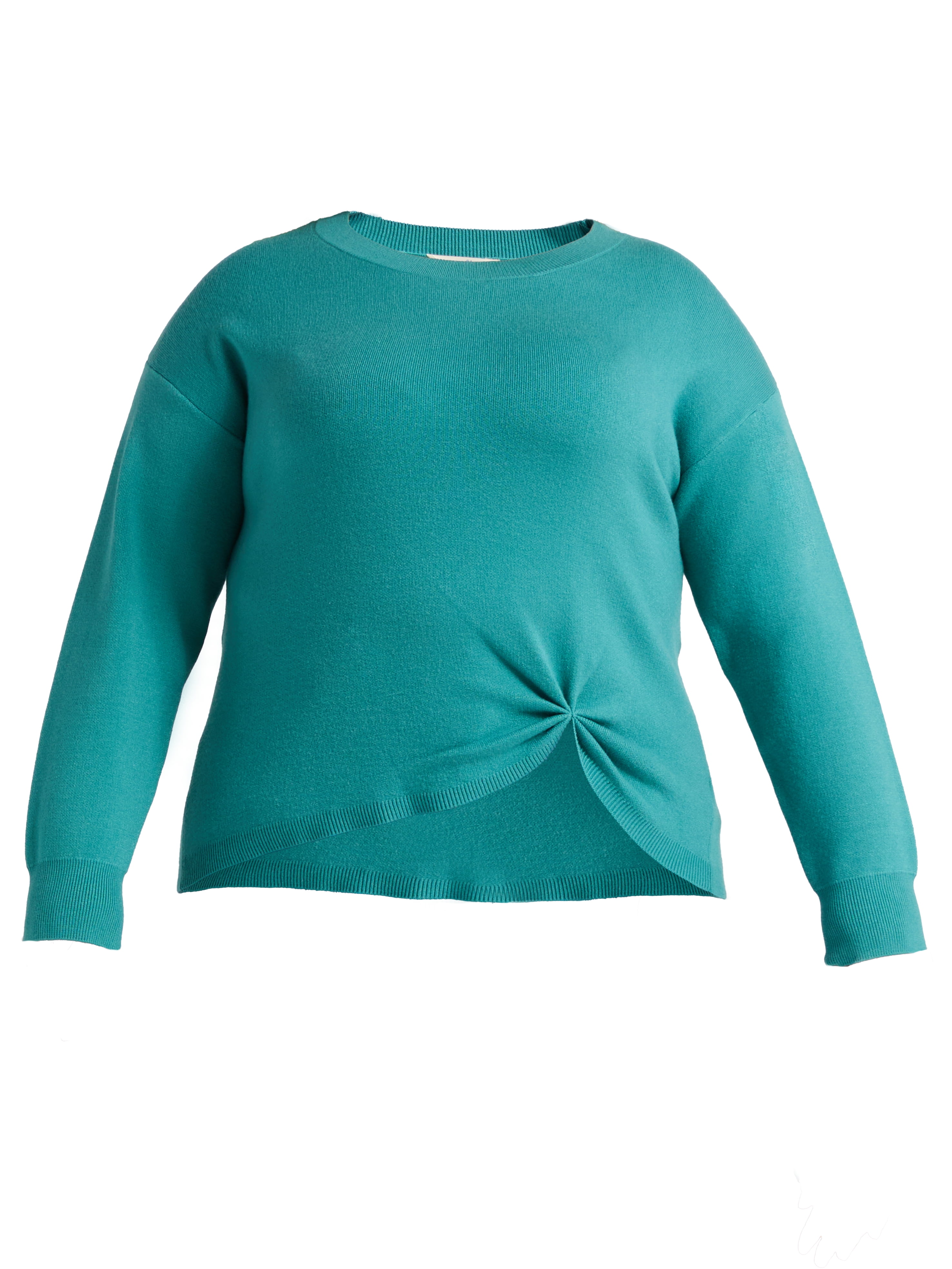Terra & Sky Women’s Plus Size Double-Knit Twist Sweater, Sizes 0X-5X