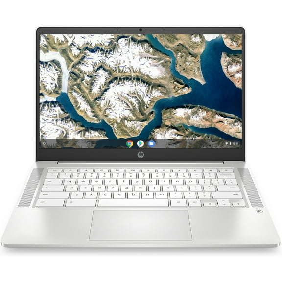 HP Chromebook 14a-na0210nr, 14" HD, Intel Celeron N4120, 4 GB LPDDR4 RAM, 64 GB eMMC, Chrome OS, Ceramic white cover, natural silver keyboard frame, 60F58UA#ABA